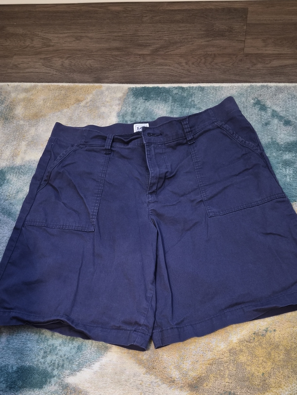 Lee Women's Dark Blue Casual Utility Shorts